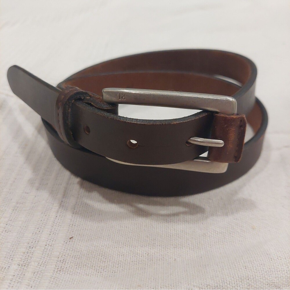 Polo Ralph Lauren Dark Brown Leather Belt Size L / 33 Argentina 2220344-210